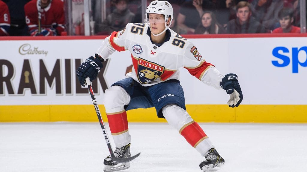 Henrik Borgström tiputettiin Florida Panthersin NHL-miehistöstä.