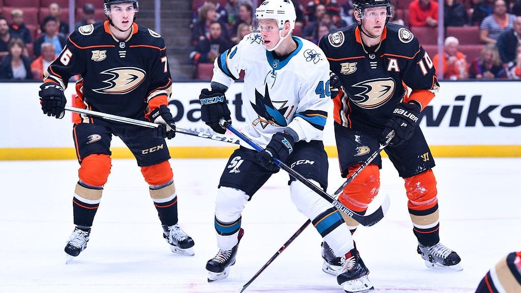 Antti Suomela on pelannut hyvin San Jose Sharksissa.