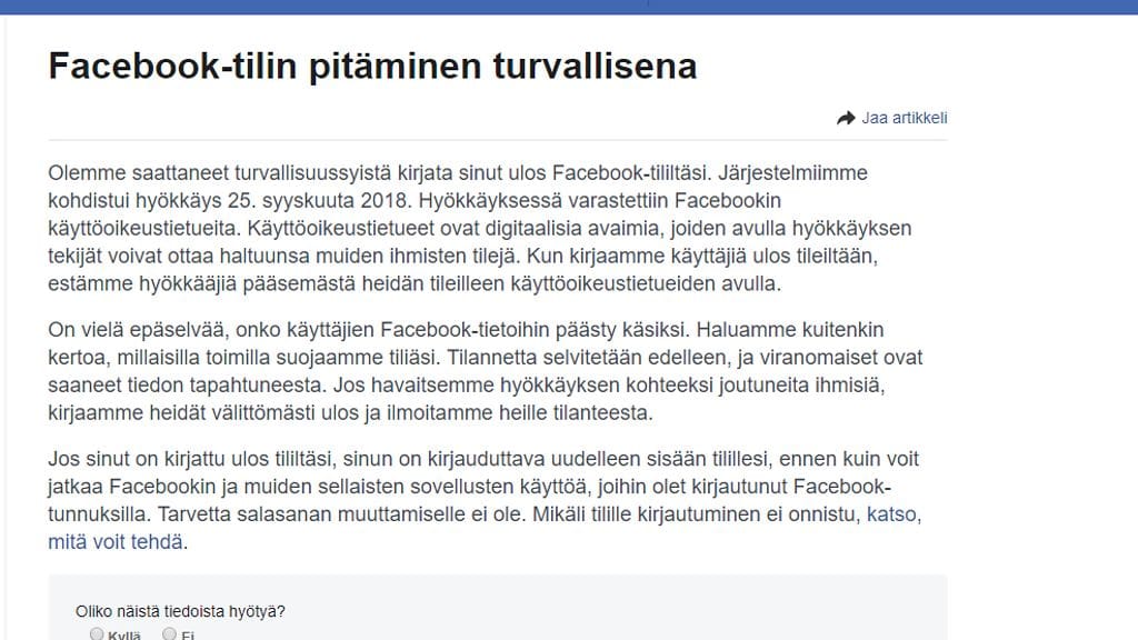 Kuvan lähde Facebook