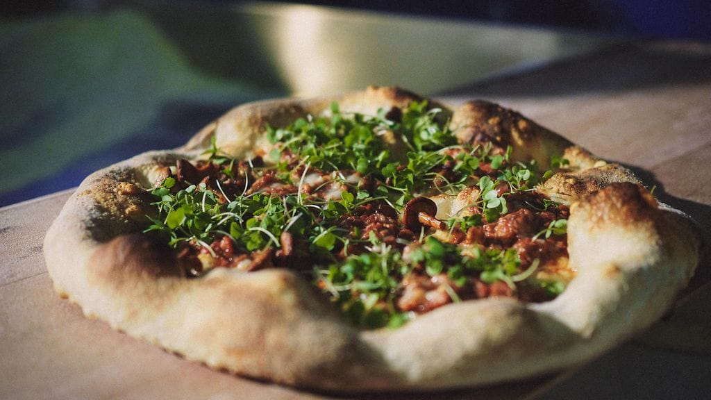 Voitokas pizza sisälsi muun muassa kanttarelleja.