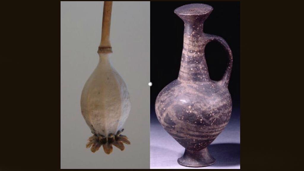 Yliopisto kertoo verkkosivuillaan, että noin 3 500 vuotta vanhasta keramiikka-astiasta on löytynyt jälkiä opiaatista.