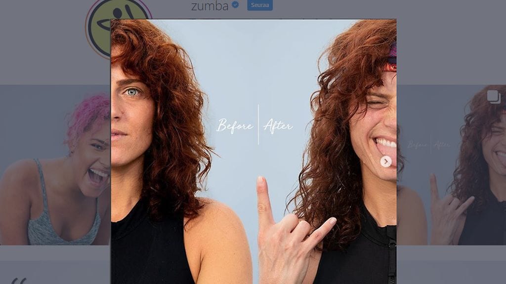 Ennen-jälkeen-kuvat keskittyvät yleensä pienentyneeseen vyötäröön. Nämä otokset ovatkin virkistävän erilaisia! Kuvan lähde Instagram