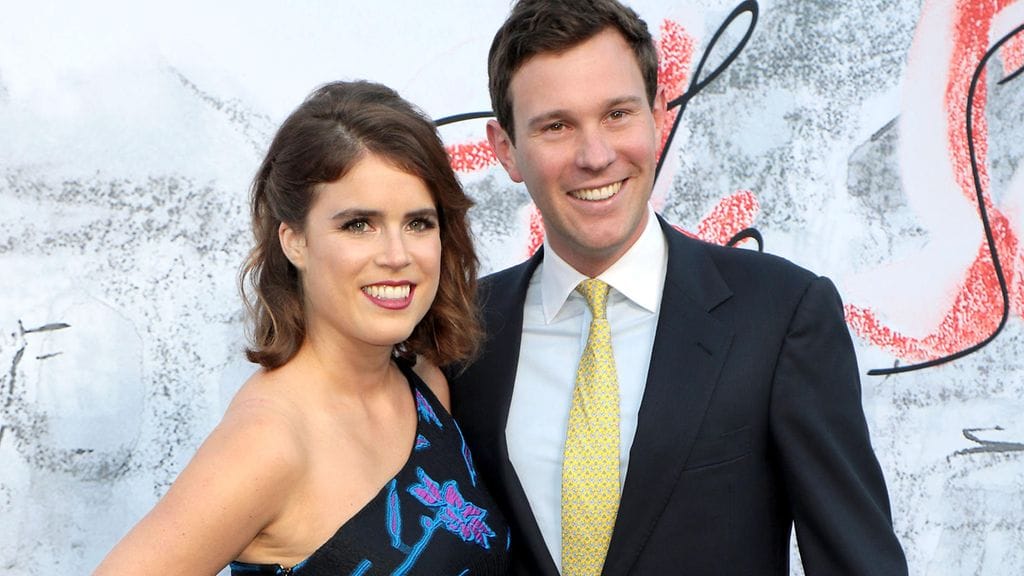Britannian prinsessa Eugenie ja hänen kihlattunsa Jack Brooksbank.