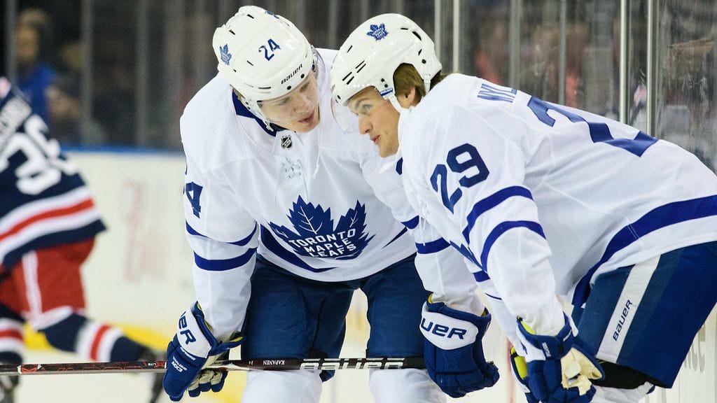 Kasperi Kapanen (vas.) ja William Nylander ovat hyviä ystäviä.