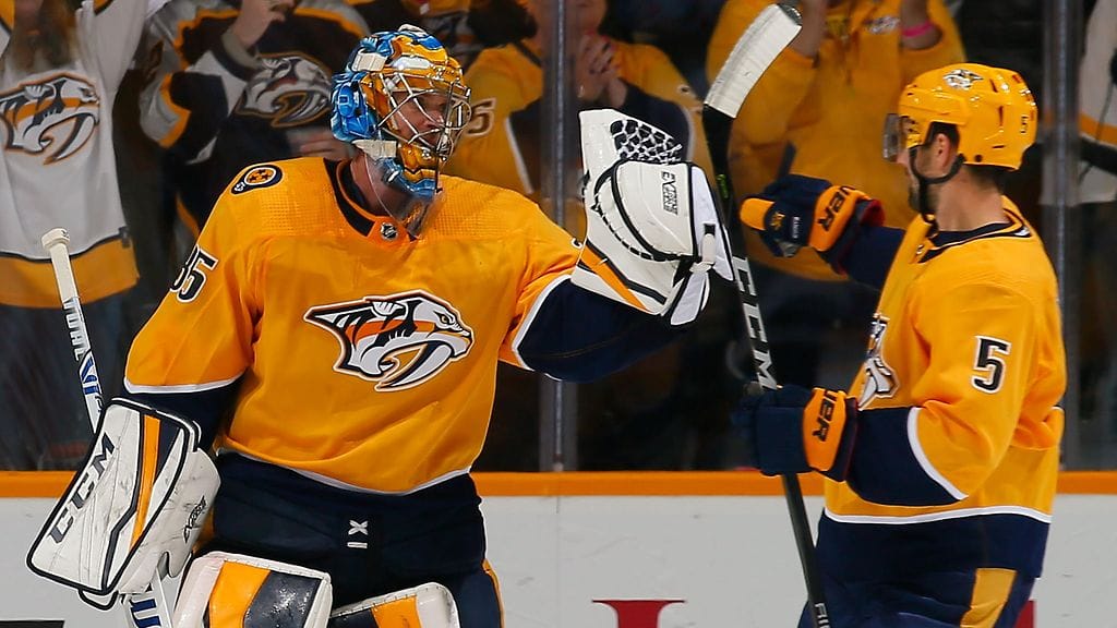Pekka Rinne on ollut jälleen mainiossa iskussa Nashville Predatorsin maalilla.