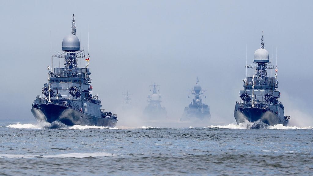 Kuvituskuva. Venäjän laivaston laivoja.