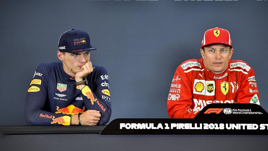 Max Verstappen ja Kimi Räikkönen