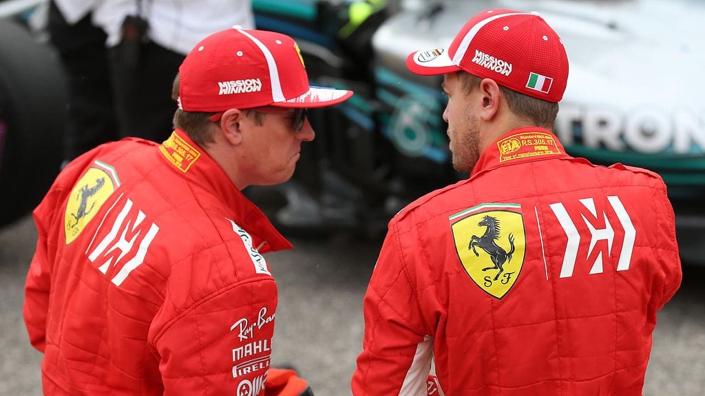 Kimi Räikkönen ja Sebastian Vettel muodostivat Ferrarilla tasapainoisen talliparin.