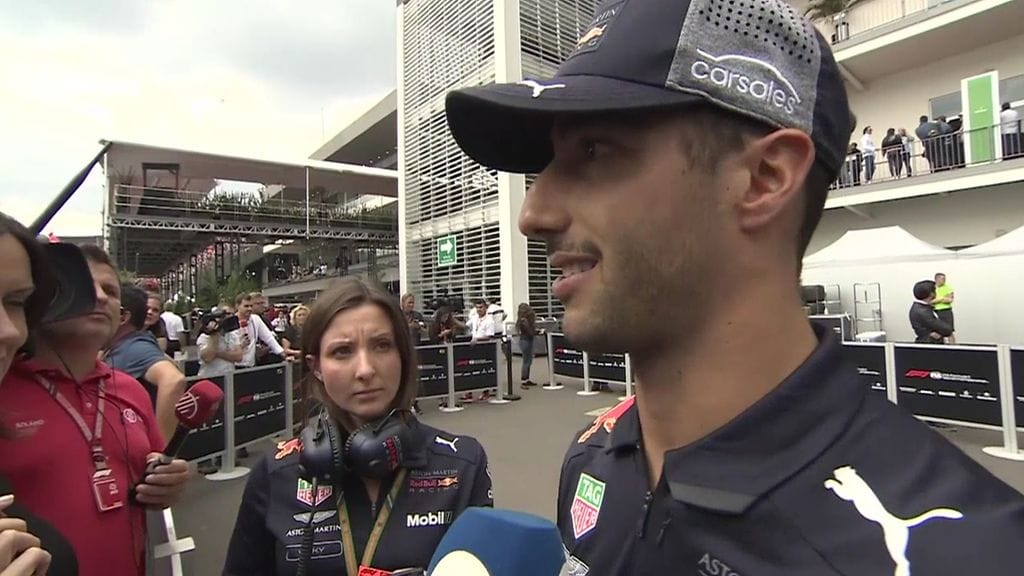 Red Bull -kuski Daniel Ricciardo oli hyvin turhautunut Meksikon GP:n jälkeen.