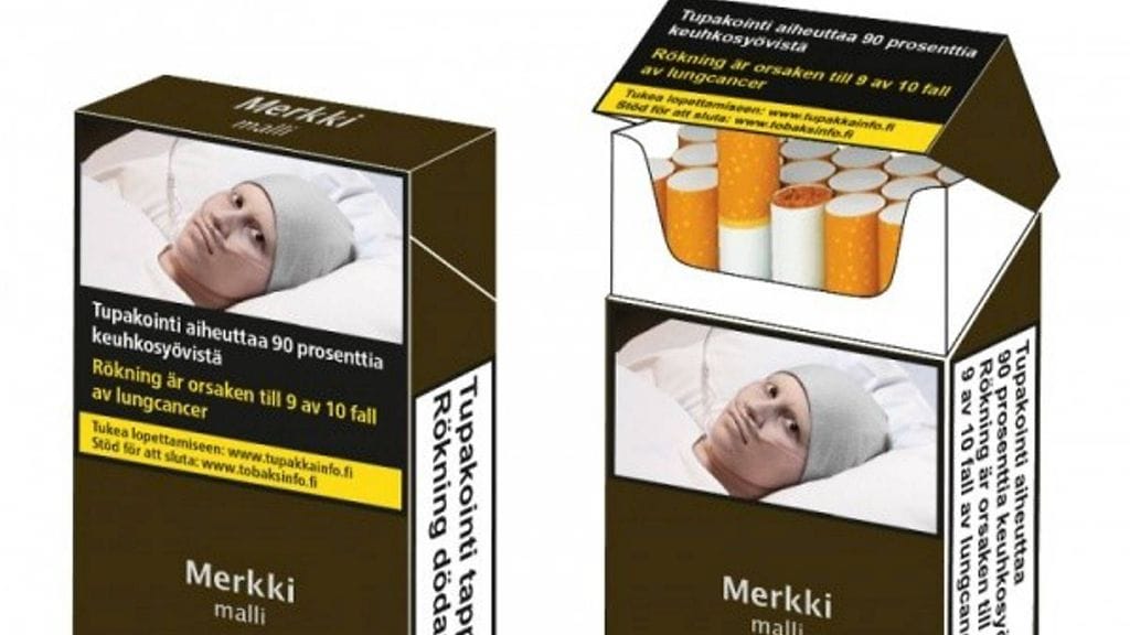 Suomessa pitäisi ottaa käyttöön yhdenmukaiset tupakka-askit, ehdottaa Terveyden ja hyvinvoinnin laitos.