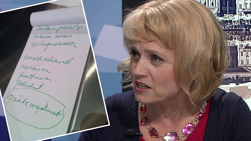 Päivi Räsäsen lehtiöstä löytyi sana päihdeongelmat ympyröitynä.