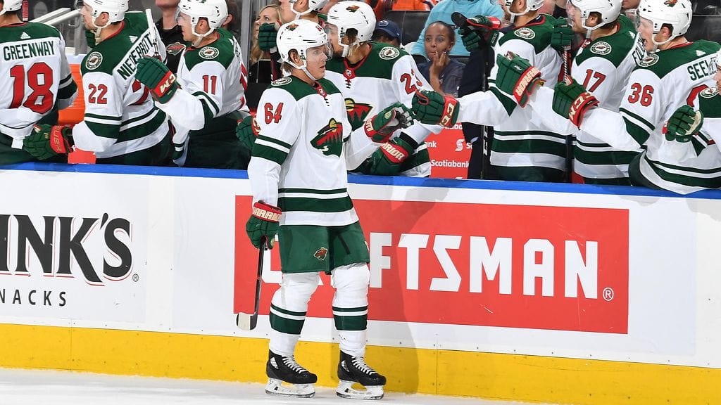 Mikael Granlund viimeisteli Minnesotan voittomaalin Edmontonia vastaan.