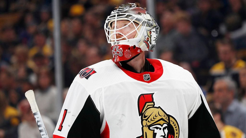 Ottawa Senatorsin maalivahti Mike Condon hörppäsi Arizona Coyotesia vastaan pahemman kerran.