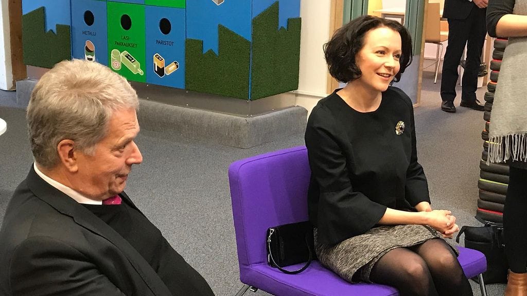 Presidenttiparin keskusteli tänään Vaasassa nuorten kanssa valtuuston toiminnasta ja nuoria koskevista asioista.