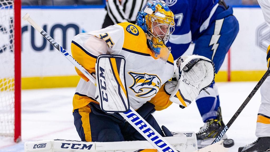 Pekka Rinne torjui Tampa Bayta vastaan 42 laukausta.