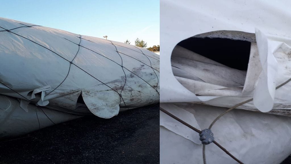 Turun Poropuistossa sijaitseva jalkapallohalli on joutunut ilkivallan kohteeksi.