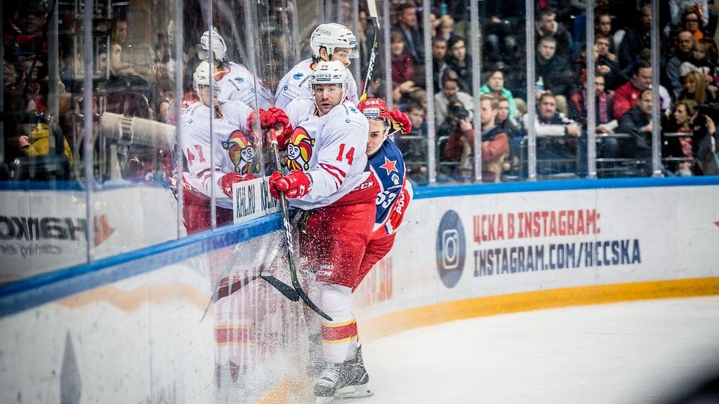 Tomi Mäen edustama Jokerit oli helisemässä TsSKA Moskovaa vastaan.