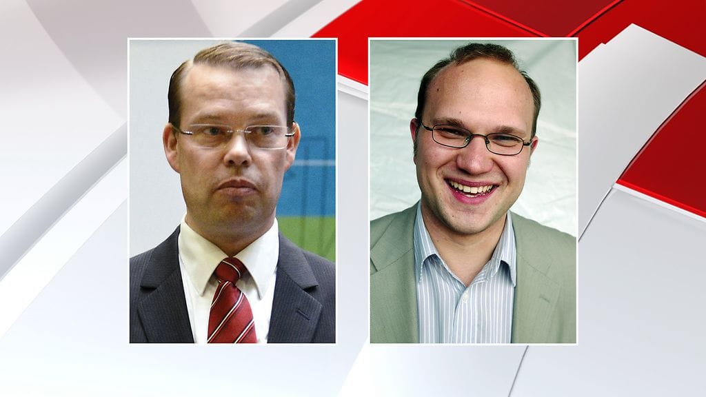 Nuorisosäätiöstä potkut saaneet entinen toimitusjohtaja Aki Haaro ja entinen hallituksen puheenjohtaja Perttu Nousiainen.