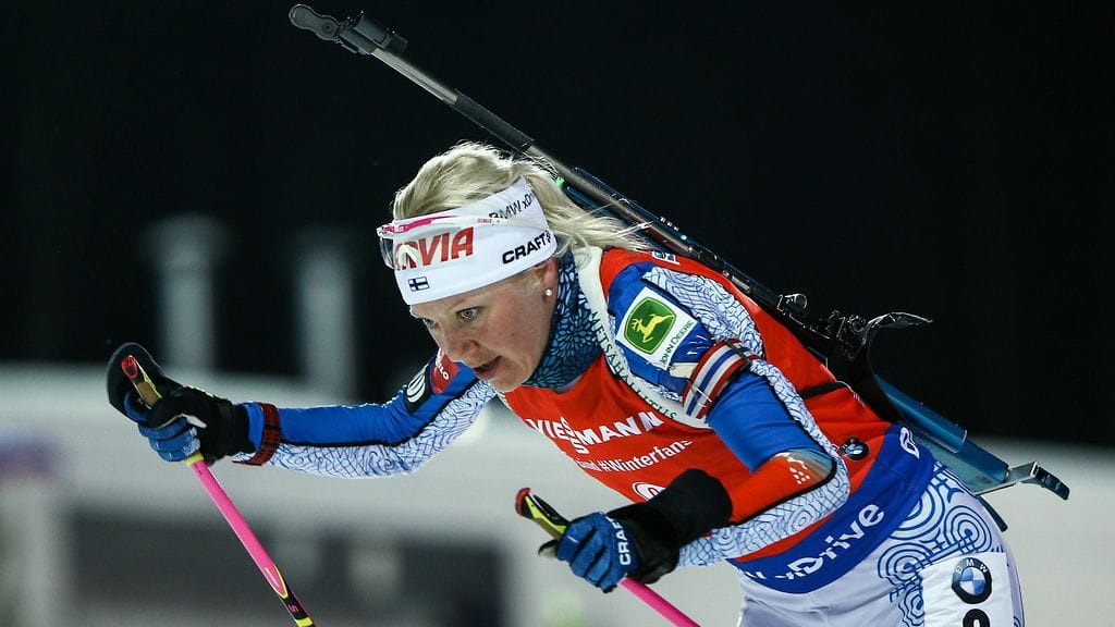 Kaisa Mäkäräinen nappasi rutiinivoiton Oloksella.