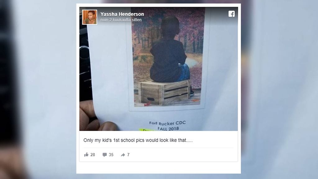 Amerikkalaispojan ensimmäinen koulukuvaus ei mennyt välttämättä aivan nappiin...