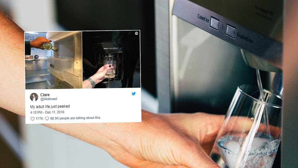 Jääkaapin vesisäiliössä ei ole pakko säilyttää viiniä.