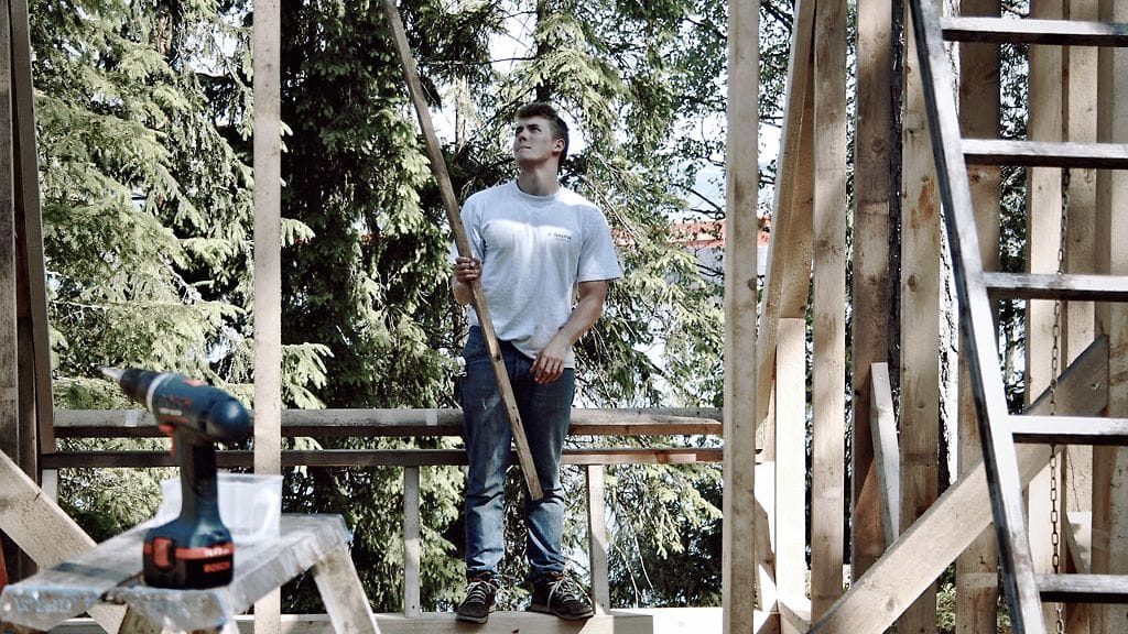 Robin Falck, työssä, Asuntomessut