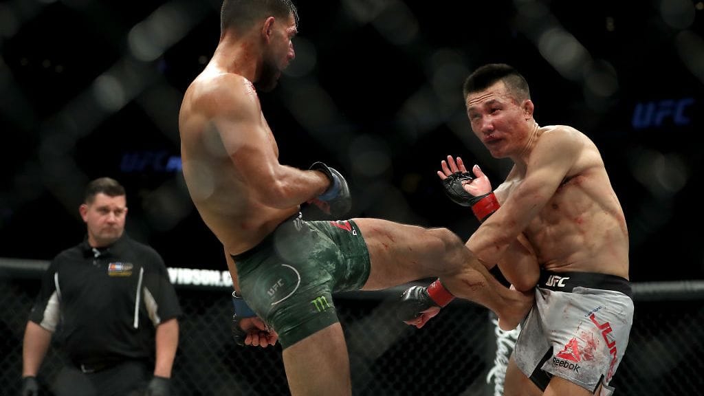 Yair Rodríguez antoi kovuutta Korean Zombielle UFC-ottelussa.