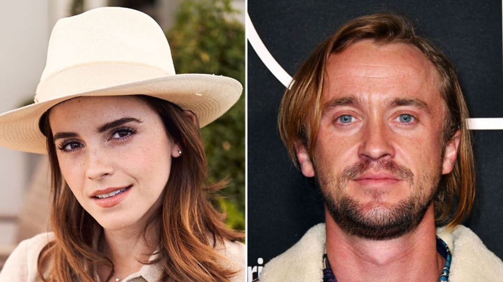 Emma Watson ja Tom Felton viihtyvät yhdessä.