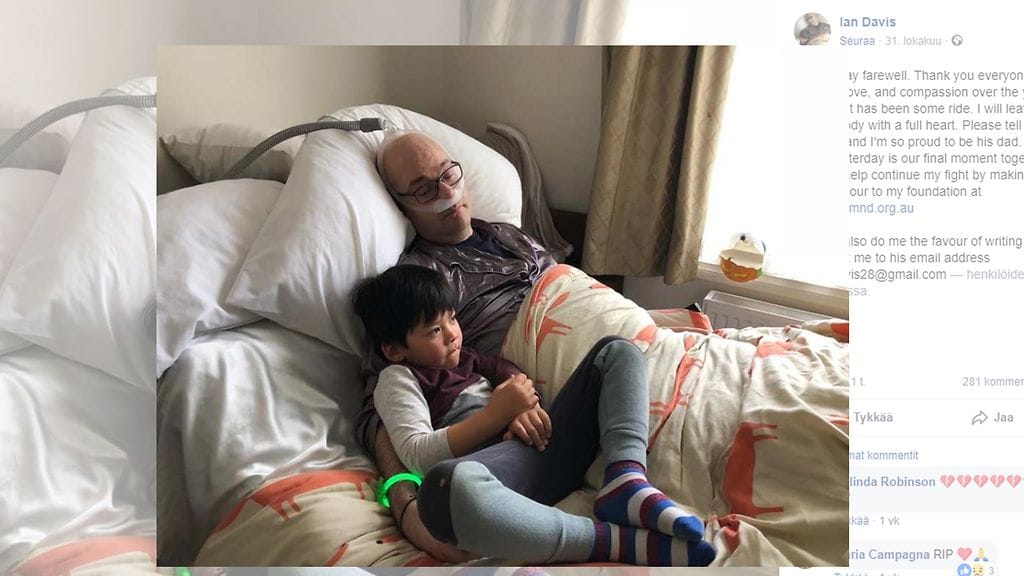 Lokakuun 2018 lopussa Ian Davis sanoi jäähyväiset. Mies kirjoitti Facebookiin jäähyväiskirjeen, joka on inspiroinut tuhansia, kertoo News.com.au.
 Kuvan lähde Facebook