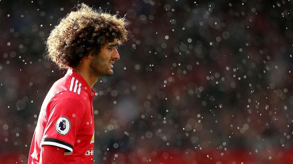 Manchester Unitedin Marouane Fellaini on tunnettu hiuspehkostaan.
