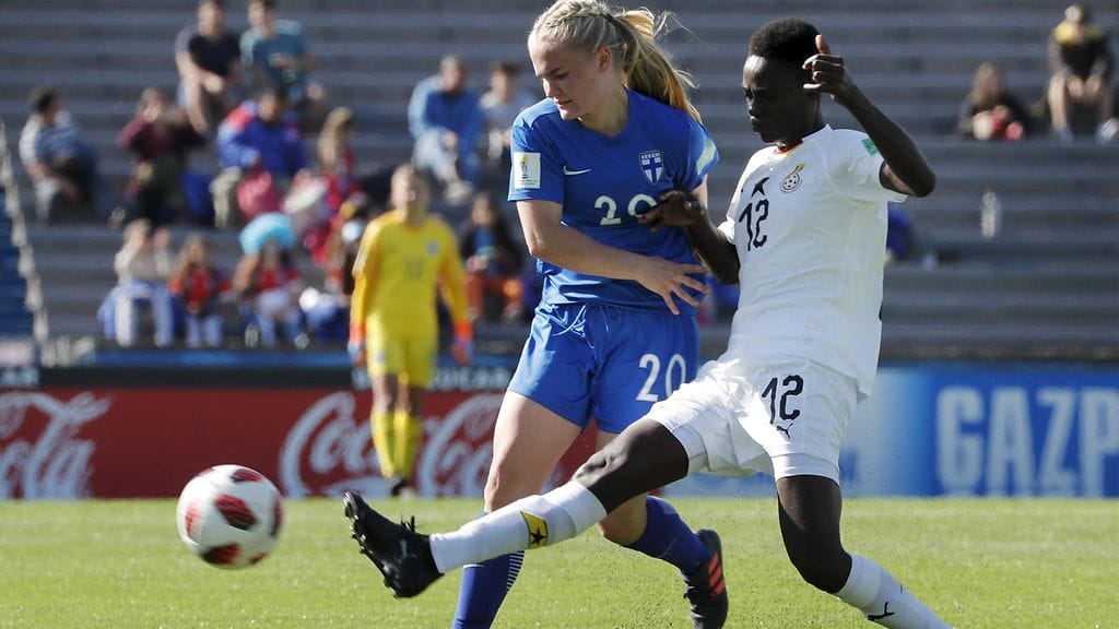 Suomen alle 17-vuotiaiden tyttöjen A-maajoukkue kärsi tappion Ghanalle MM-kisojen toisessa ottelussa.