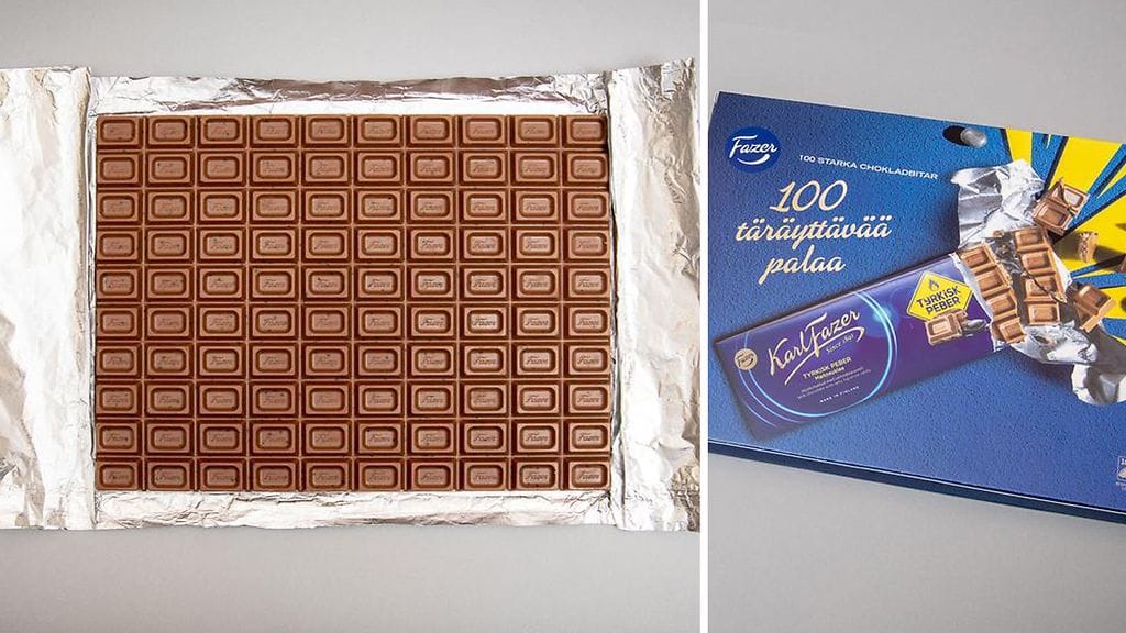 Fazerin sata suklaapalaa sisältävästä uutuudesta riittää jaettavaksikin.