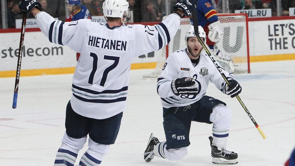 Dinamo Moskova kaatoi maanantain KHL-kierroksella Helsingin Jokerit.