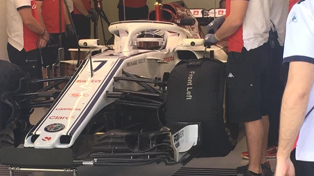 Kimi Räikkönen avasi Sauberin testin Abu Dhabissa.