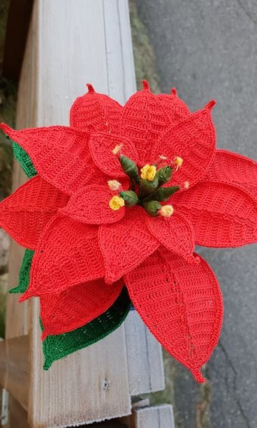 virkattu joulutähti 4