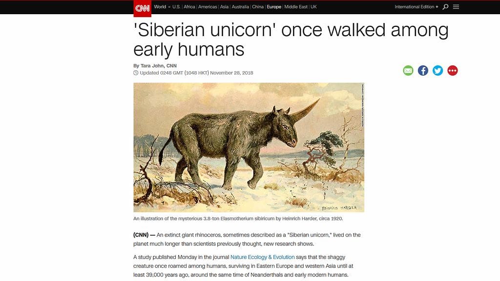 Muinainen yksisarvinen.