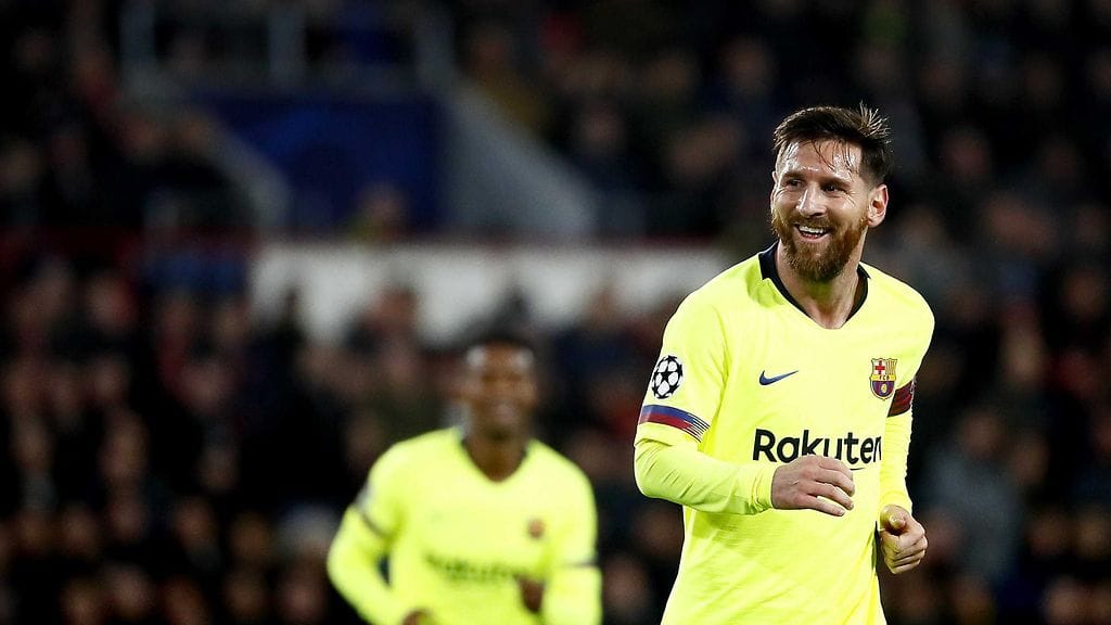 Lionel Messi iski Barcelonan 1-0 maalin PSV:tä vastaan.