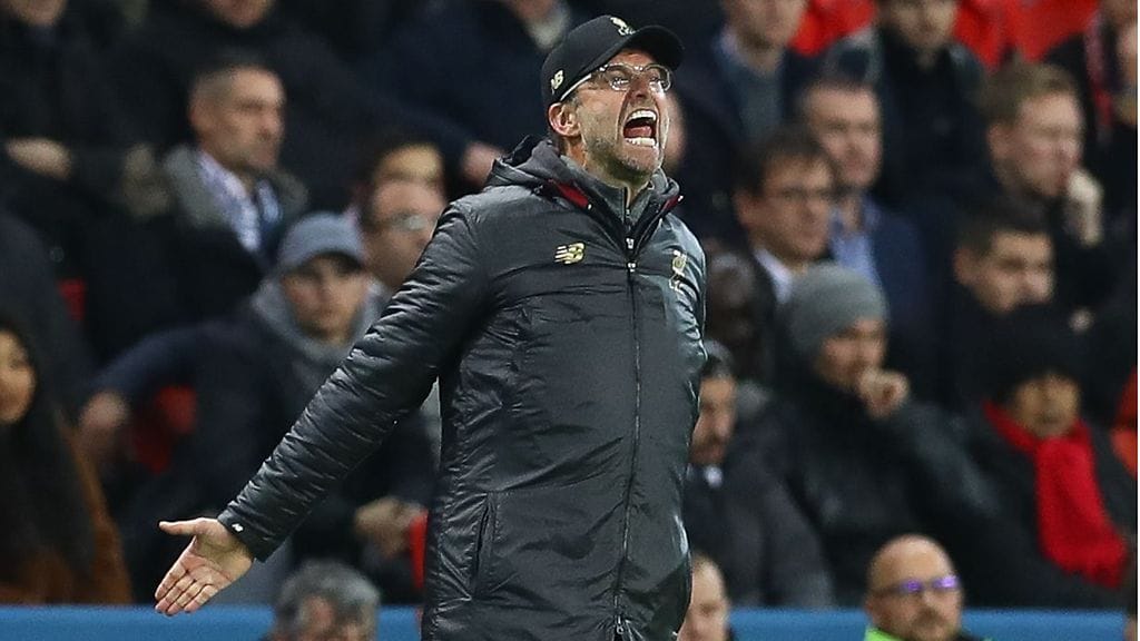Jürgen Klopp ei ollut tyytyväinen ottelun tuomarityöskentelyyn.