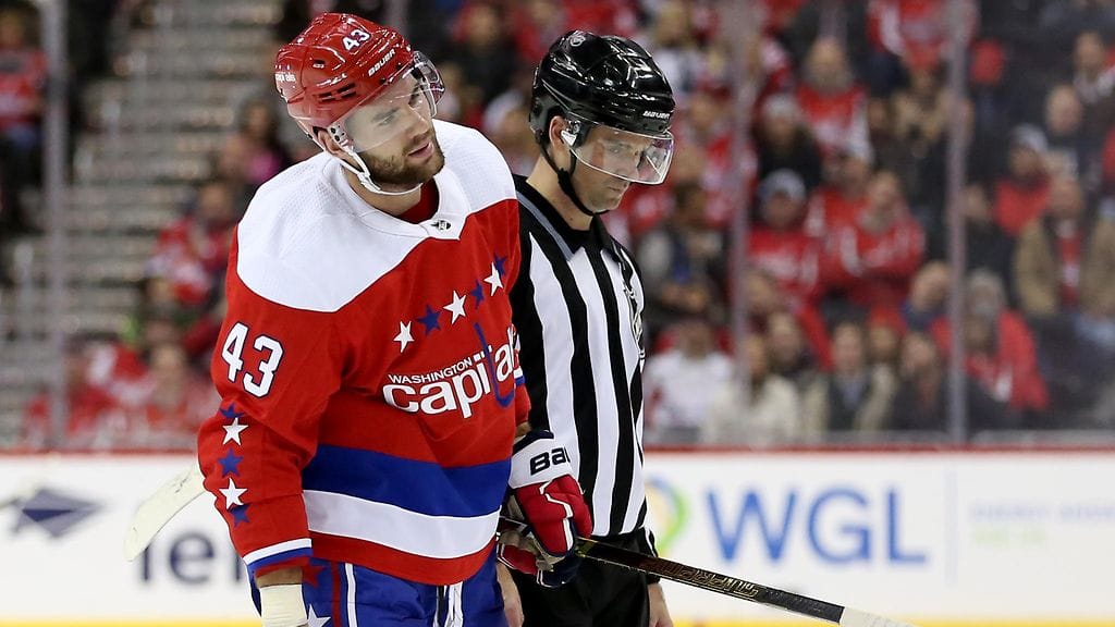Tom Wilson passitettiin New Jersey Devilsiä vastaan ulos.