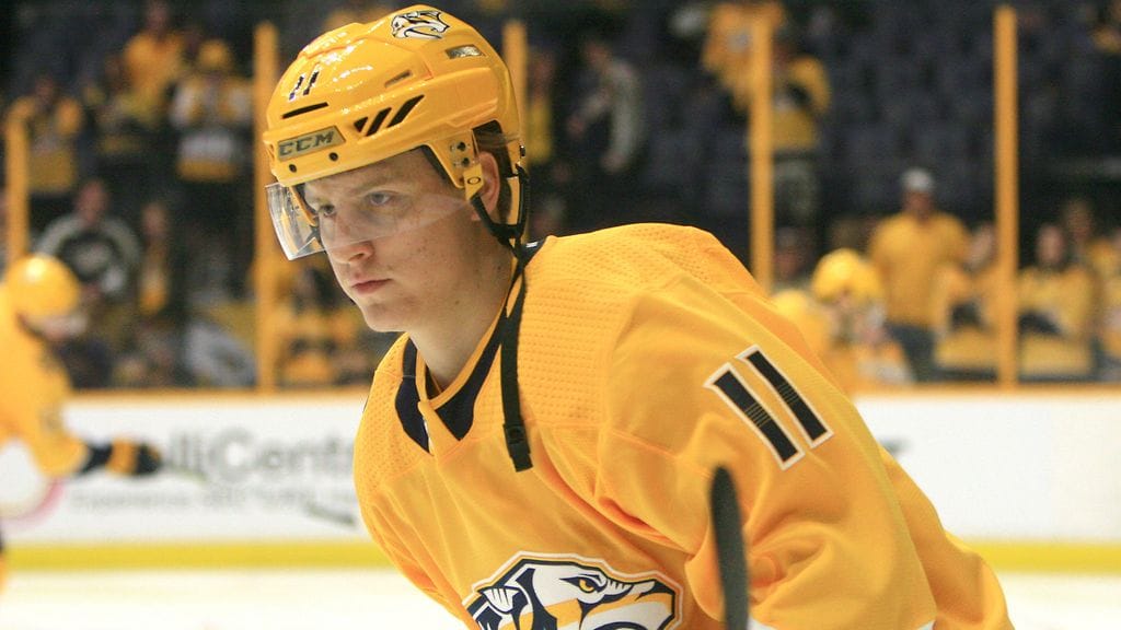 Eeli Tolvanen nostettiin NHL-joukkue Nashville Predatorsin mukaan.