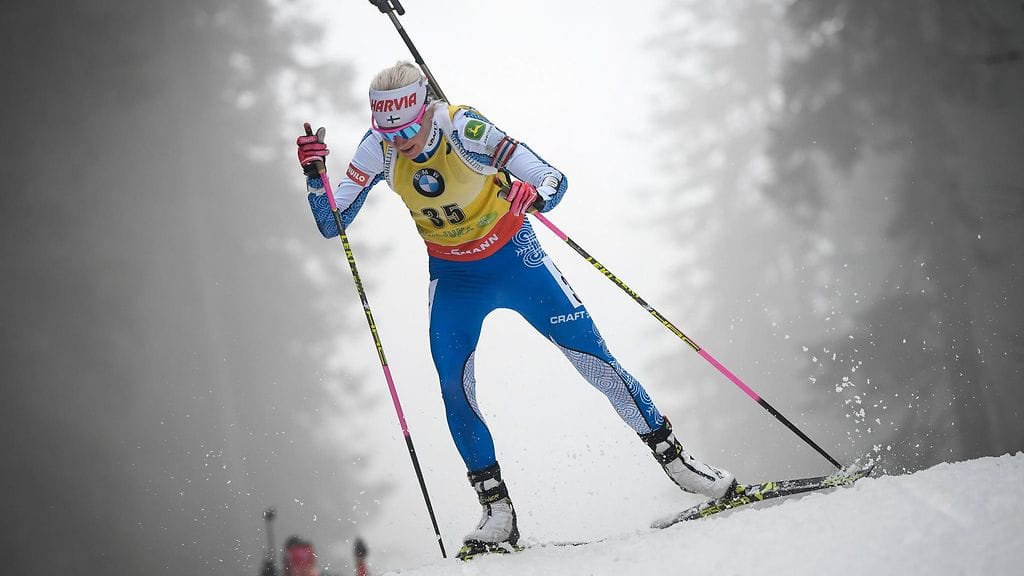 Kaisa Mäkäräinen Pokljukan maailmancupissa.