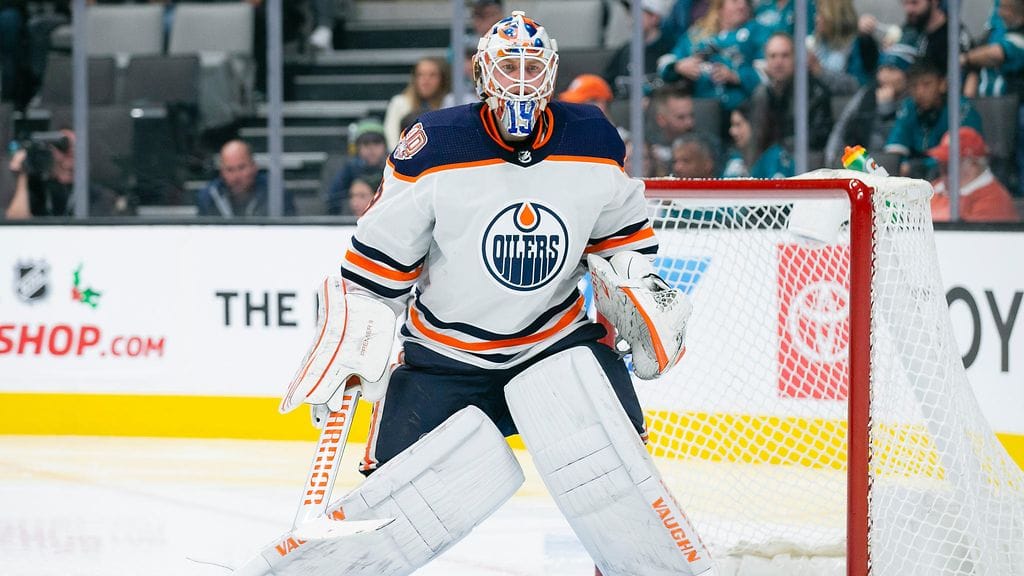 Edmontonin Mikko Koskinen venyi nollapeliin Calgary Flamesiä vastaan.