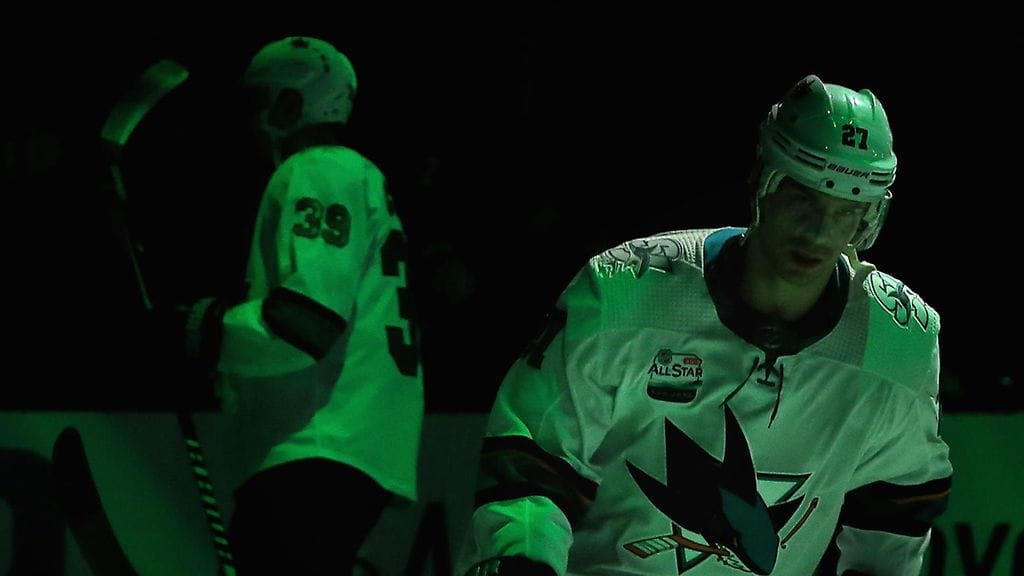 Joonas Donskoi oli auttamassa San Josea karkumatkalle kotiottelussa New Jerseya vastaan.