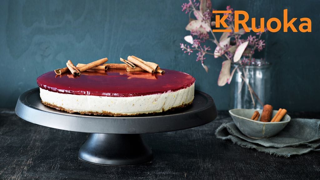 Mausteinen glögijuustokakku on jouluinen klassikko.