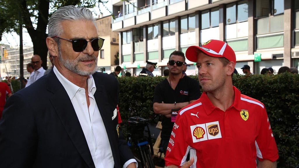 Maurizio Arrivabene & Sebastian Vettel