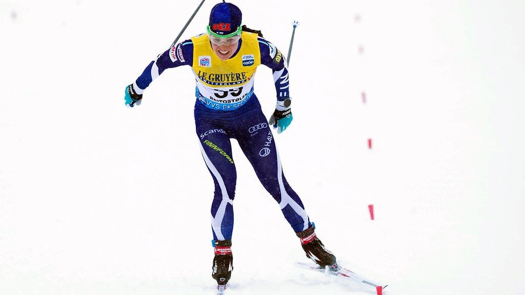 Krista Pärmäkoski on sunnuntain suurin suomalainen menestyjäsuosikki Davosissa.