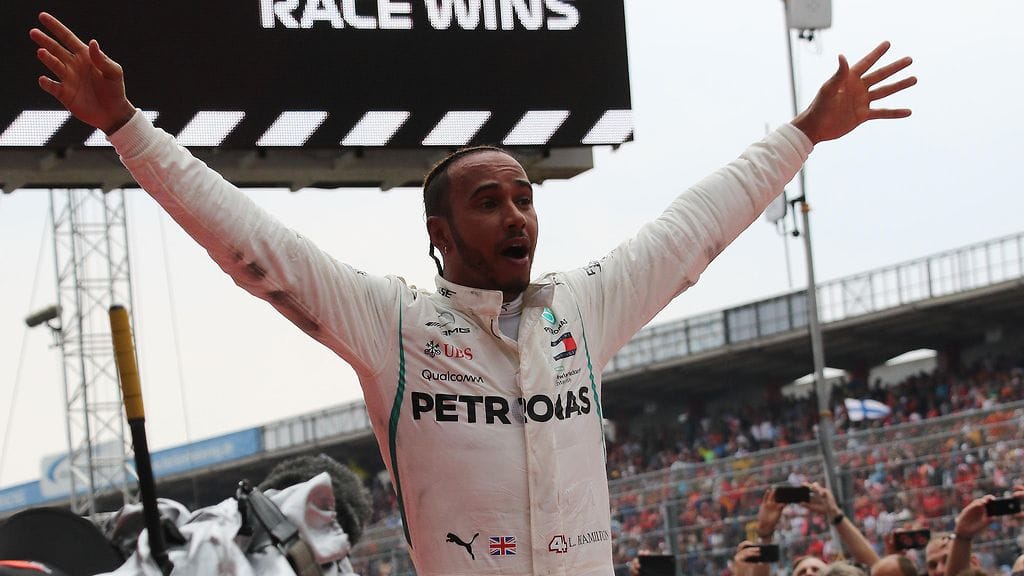 Lewis Hamilton tuuletti heinäkuussa Saksan GP:n voittoa.