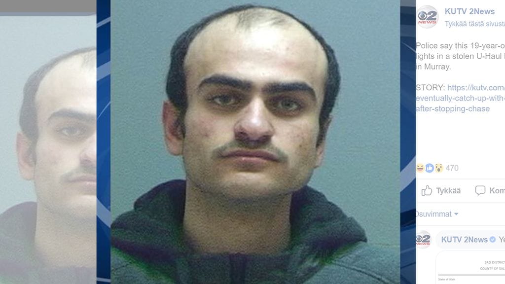 KUTV-uutissivusto jakoi Muradin kuvan Facebookissa rikosuutisen yhteydessä, mutta pian kommentoijien huomio keskittyi johonkin aivan muuhun kuin Muradin rötökseen. Kuvan lähde Facebook.