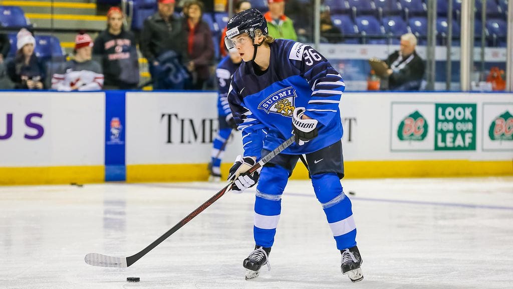 Anttoni Honka debytoi Nuorten Leijonien riveissä Kazakstan-ottelussa.