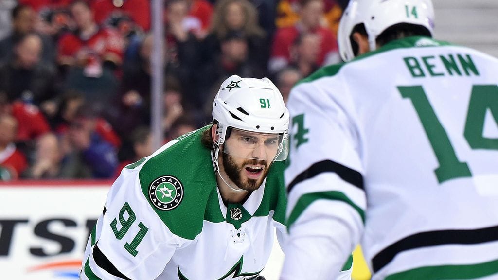 Dallas Starsia edustavien Tyler Seguinin (vas.) ja Jamie Bennin peli ei ole kulkenut toivotulla tavalla.